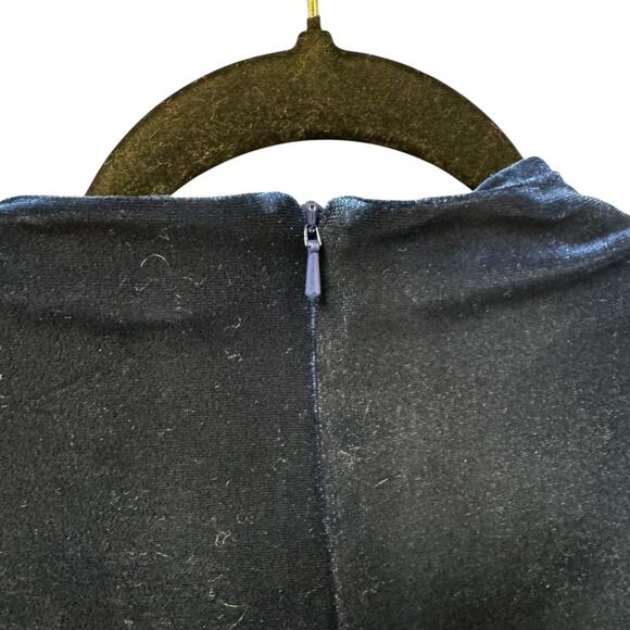 NWT Black Halo Deep Navy Velvet Sleeveless Mock Neck Corrine Jumpsuit Womens 2 - Picture 4 of 8